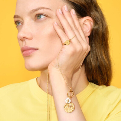 Collier Arthus Bertrand Spirale Etoilée en or jaune poli, 45cm