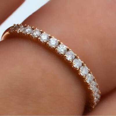 Alliance Infini en or rose et diamants