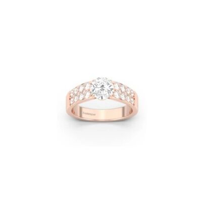 Bague Infini en or rose et diamants