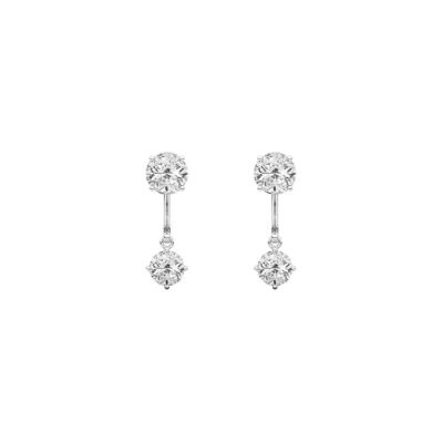 Boucles d'oreilles Infini en or blanc et diamants