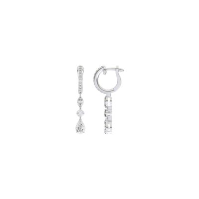 Boucles d'oreilles Infini en or blanc et diamants