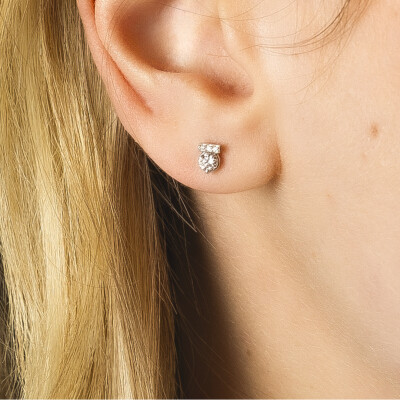 Boucles d'oreilles SoHo en or blanc et diamants