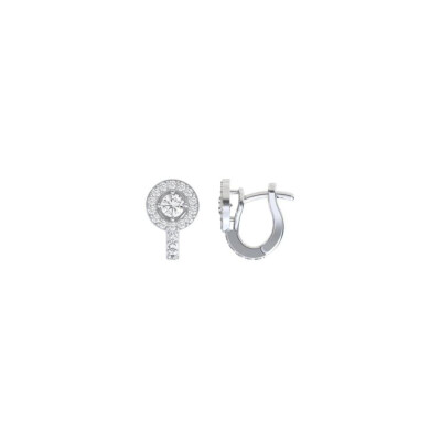 Boucles d'oreilles Infini en or blanc et diamants