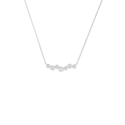 Collier Bulles en or blanc avec diamants