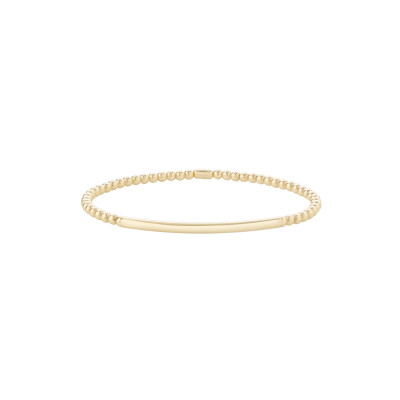 Bracelet souple avec plaque en or jaune