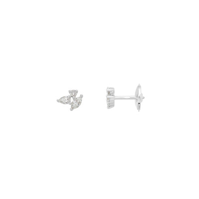 Boucles d'oreilles Infini en or blanc et diamants