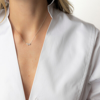Collier Infini en or blanc et diamants