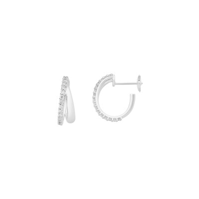 Boucles d'oreilles SoHo en or blanc et diamants