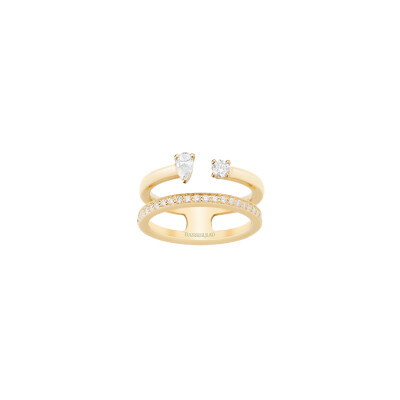 Bague Infini en or jaune et diamants