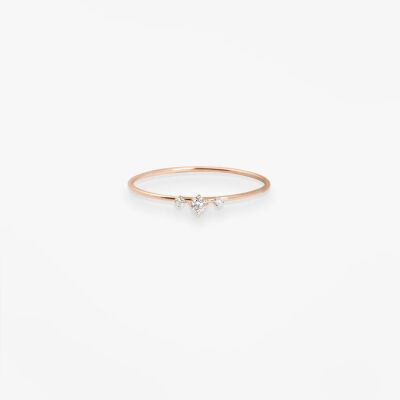 Bague Vanrycke Stardust en or rose et diamants