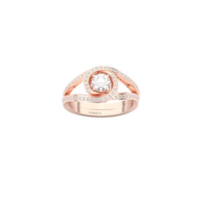 Bague 1897 en or rose et diamants