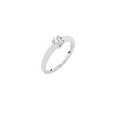 Solitaire Infini en or blanc et diamant