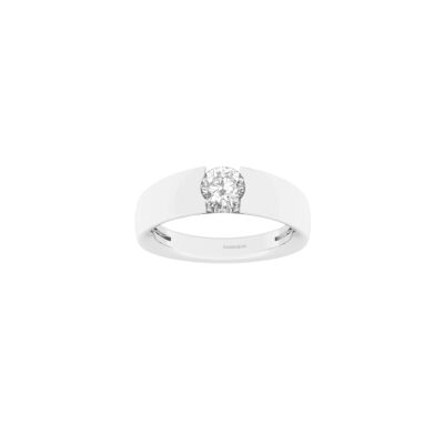 Bague Bulles en or blanc et diamant certifié