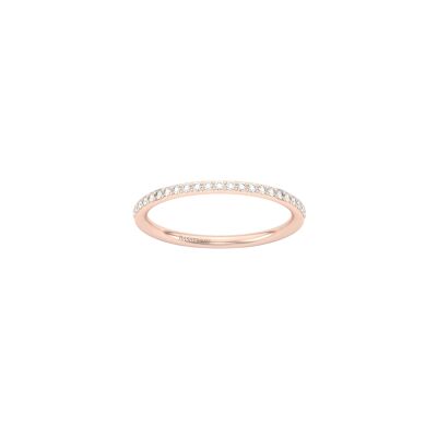 Alliance Infini en or rose et diamants