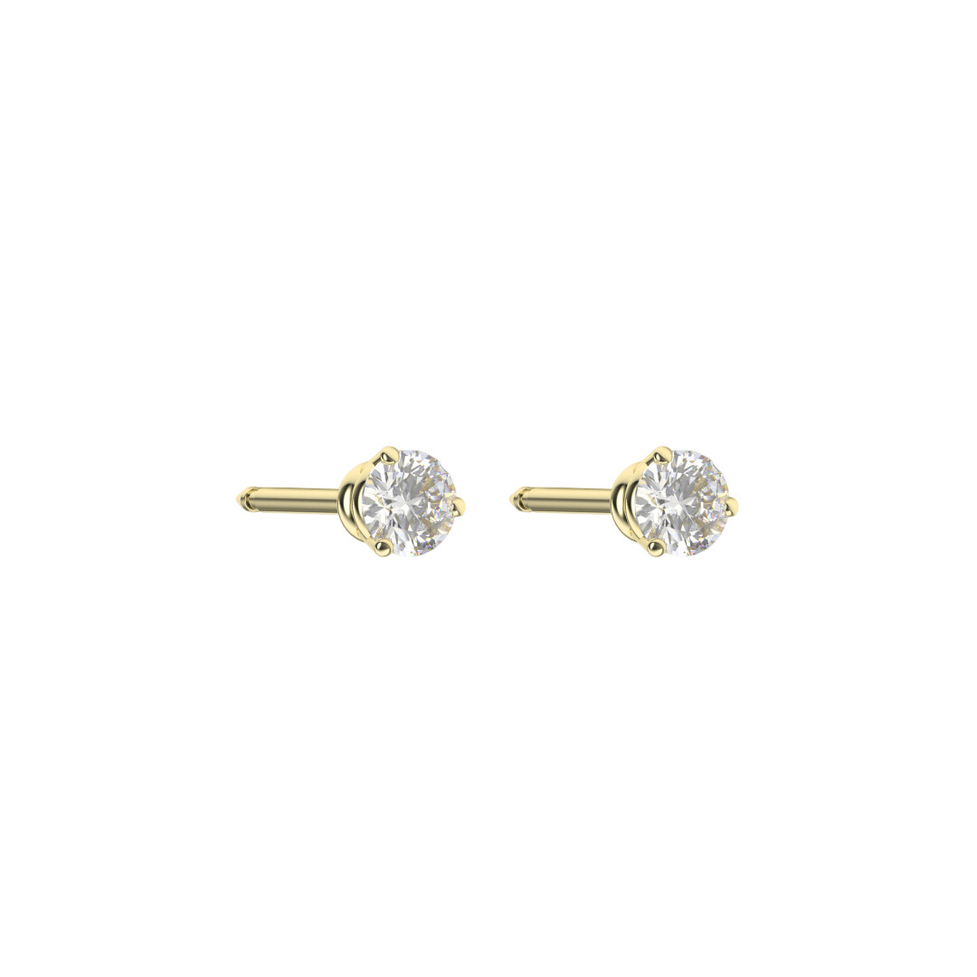 Boucles d'oreilles Infini en or jaune et diamants