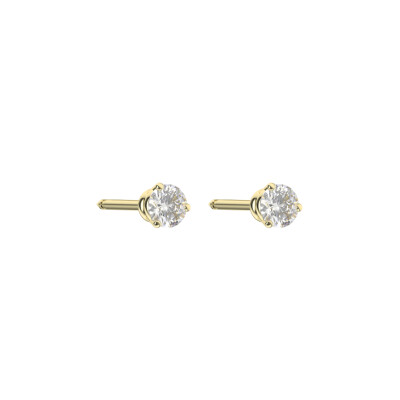 Boucles d'oreilles Infini en or jaune et diamants