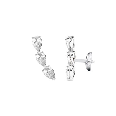 Boucles d'oreilles Infini en or blanc et diamants