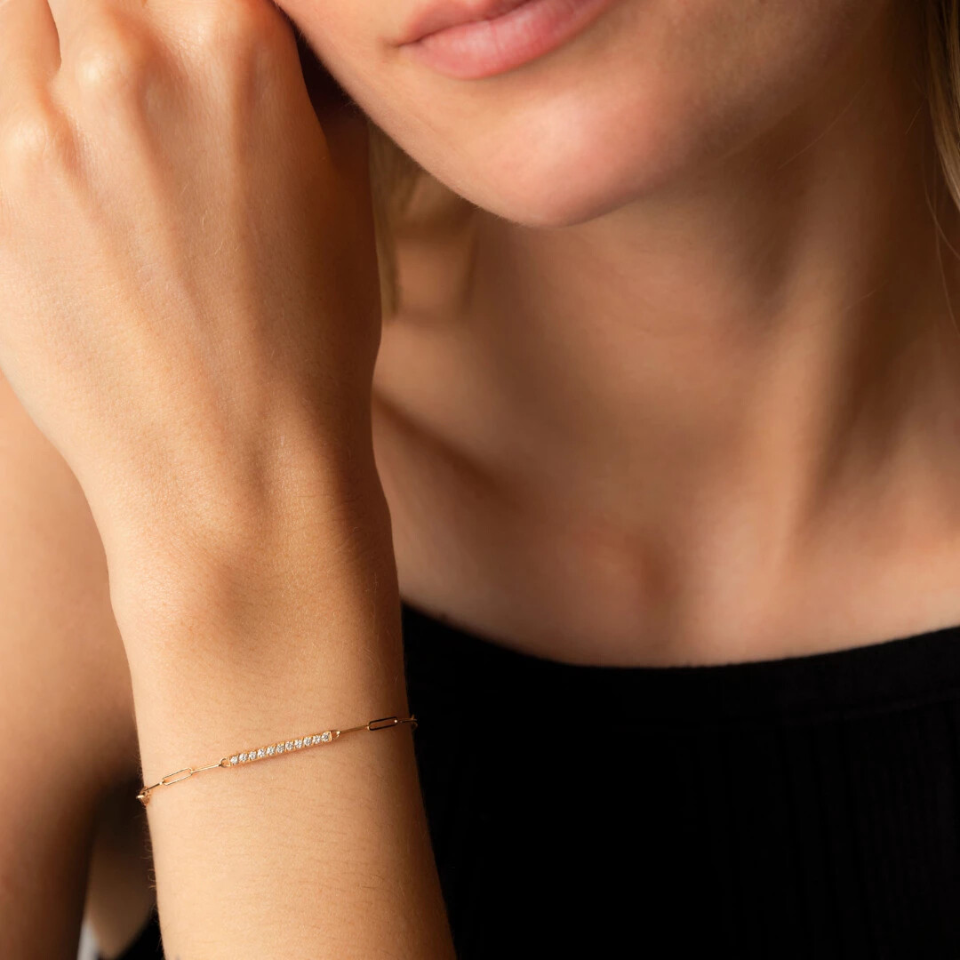 Bracelet SoHo en or rose et diamants vue 2