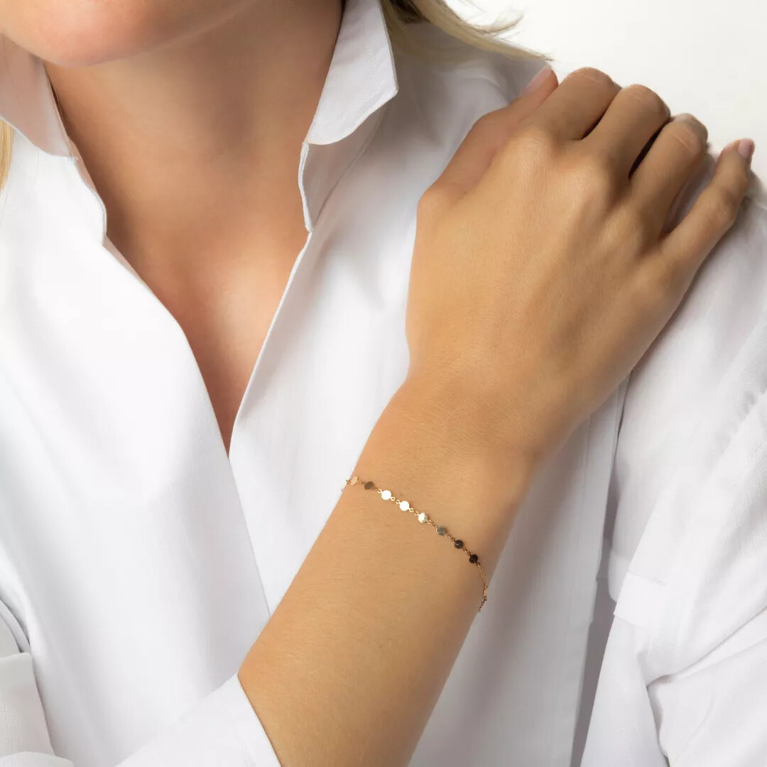 Bracelet Luna B en or rose vue 2