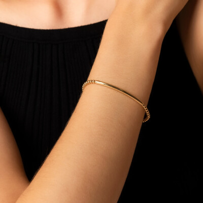 Bracelet flexible en or jaune