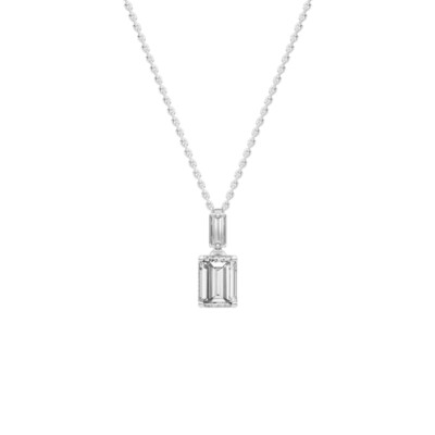 Pendentif Art Déco en or blanc et diamants