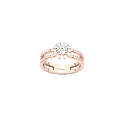 Bague 1897 en or rose et diamants