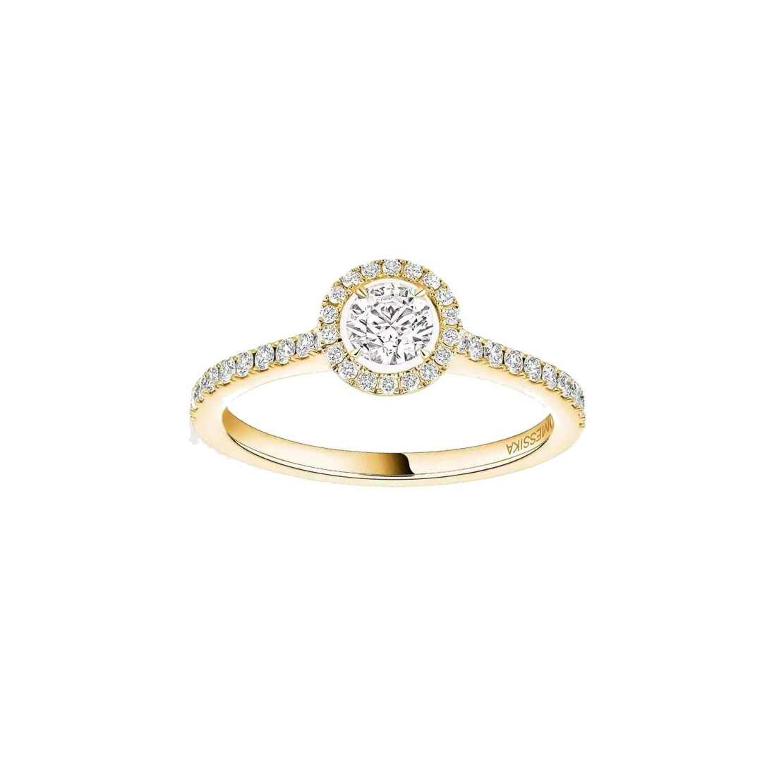 Les bagues de fiançailles en or jaune 18 carats