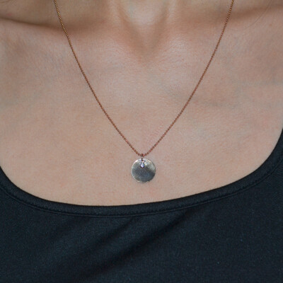 Collier Luna B en or rose, or blanc et diamants