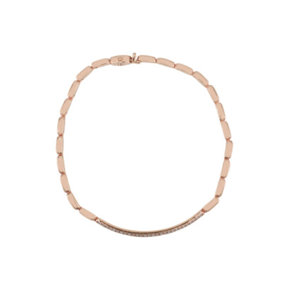Bracelet en or rose et pavage diamants
