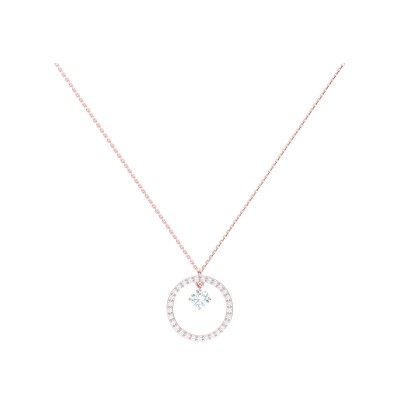 Pendentif 1897 en or rose, diamant et entourage diamants