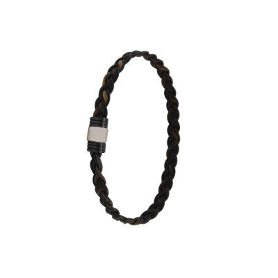 Bracelet en or blanc poils d'éléphant Albanu