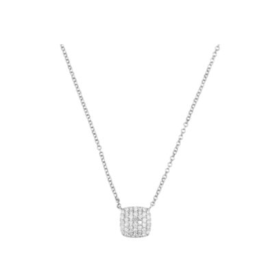 Collier en or blanc pavage diamants One More