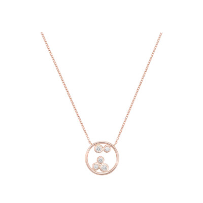 Collier Bulles en or rose et diamants