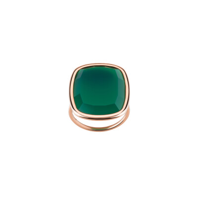 Bague Luna B en or rose et agate