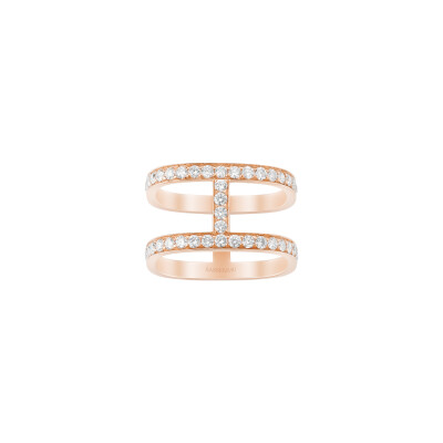 Bague SoHo en or rose et diamants