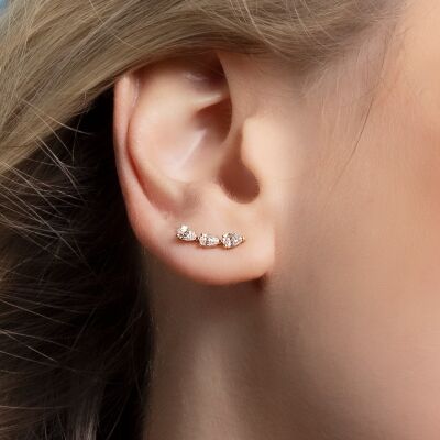 Boucles d'oreilles Infini en or rose et diamants