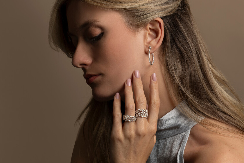 Bague BASSEREAU en or blanc 18 carats et diamants