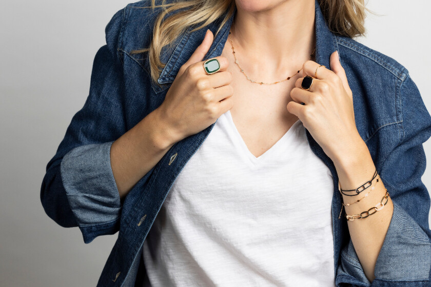 Bagues BASSEREAU en or 18 carats et pierre fine