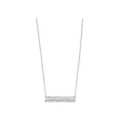 Collier Art Déco en or blanc et diamants