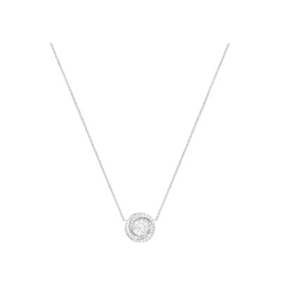 Pendentif en or blanc et diamants