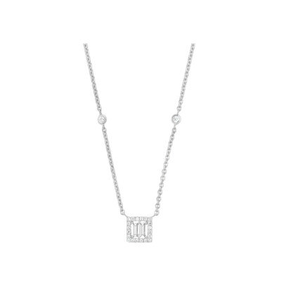 Collier Art Déco en or blanc et diamants