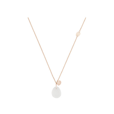 Collier Luna B en or rose et topaze incolore