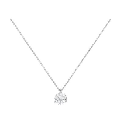 Collier Infini en or blanc et diamant certifié