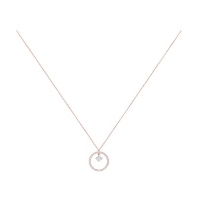 Pendentif 1897 en or rose, diamant et entourage diamants