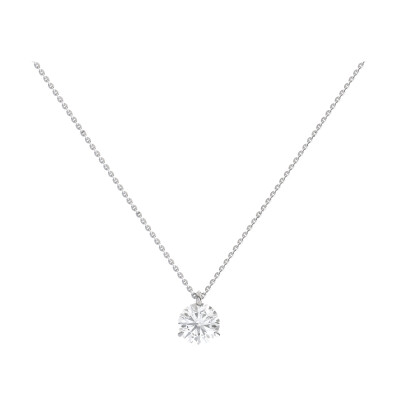 Collier Infini en or blanc et diamant certifié