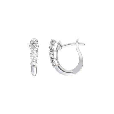 Boucles d'oreilles Infini en or blanc et diamants