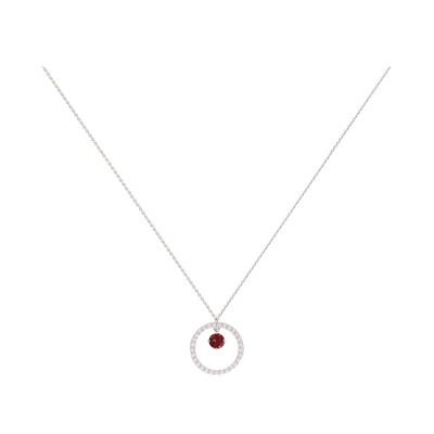 Collier Infini en or blanc, rubis et diamants