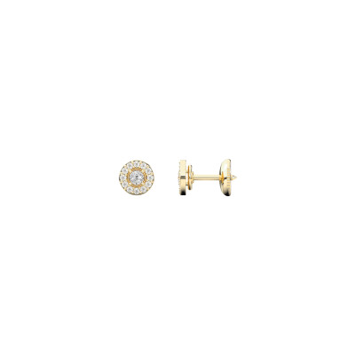 Boucles d'oreilles 1897 en or jaune et diamants