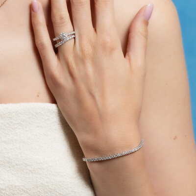 Rivière Infini en or blanc diamants