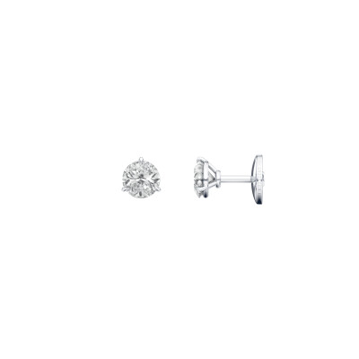 Boucles d'oreilles Infini en or blanc et diamants certifiés